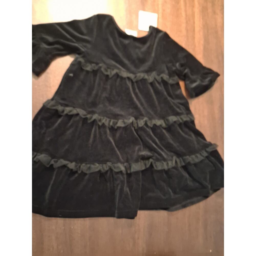 Bundle of 2 - Hanna Andersson Girls Velvet Ruffle Tiered A-Line Dresses Size 5 - Picture 6 of 6